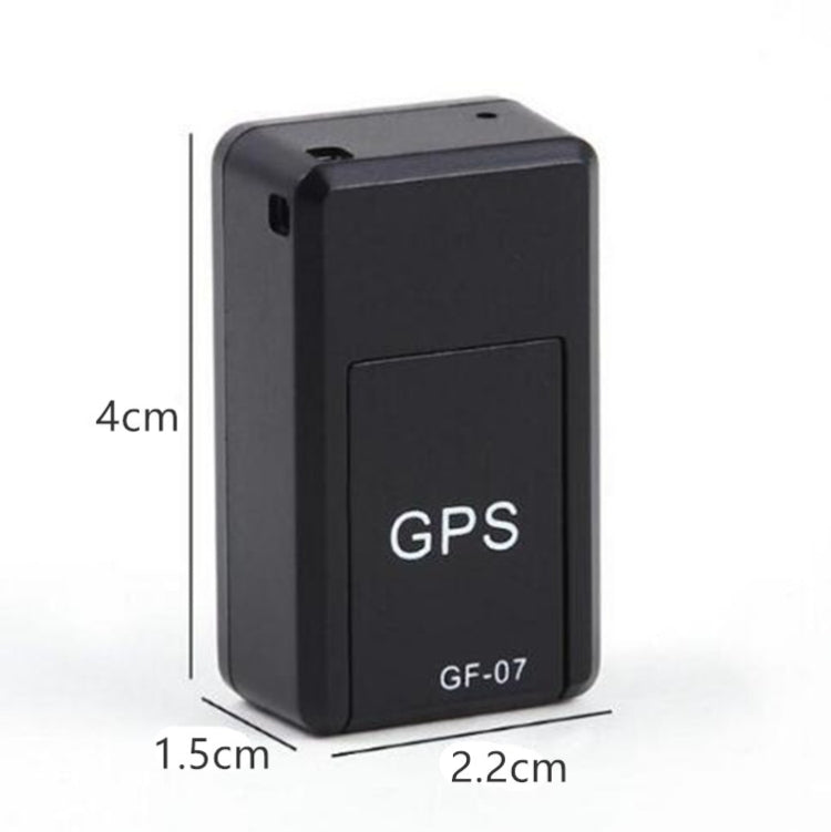 GF07 Locator Mini GPS Tracking Strong Magnetic Positioning Adsorption Anti Lost Device Voice Control Recordable(Black)