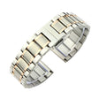 18mm Steel Bracelet Butterfly Buckle Five Beads Unisex Stainless Steel Solid Watch Strap, Color:Intermediate Rose Gold - Watch Bands by PMC TechLife | Online Shopping South Africa | PMC TechLife