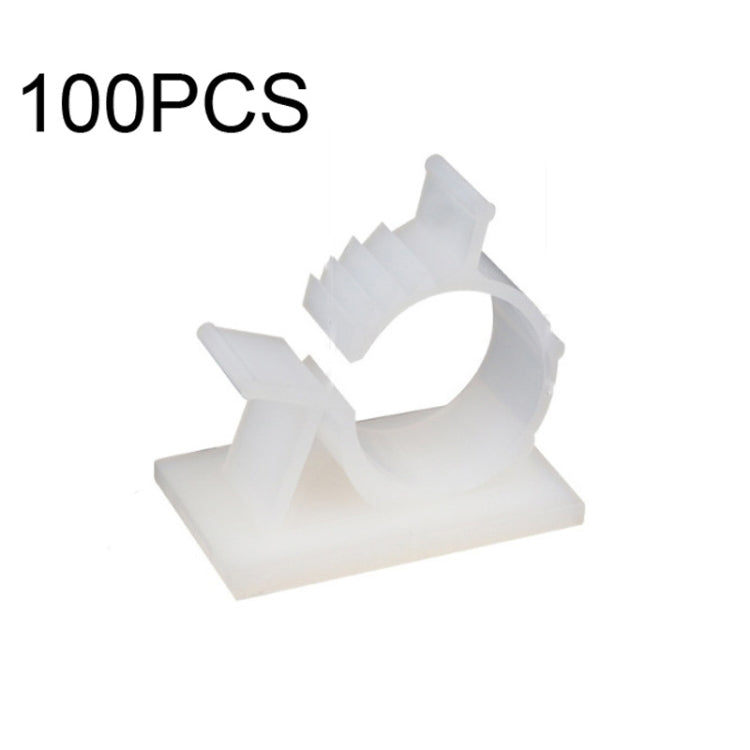 100 PCS Y-2225 Adjustable Self-Adhesive Wire Fixing Cable Organizer(White)