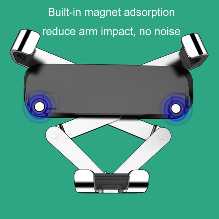 650 Vehicle-mounted Mobile Phone Gravity Bracket Air Outlet Navigation Holder, Color:Paste Black