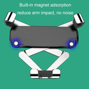 650 Vehicle-mounted Mobile Phone Gravity Bracket Air Outlet Navigation Holder, Color:Paste Black