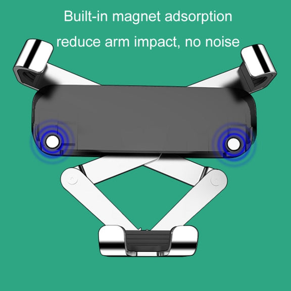 650 Vehicle-mounted Mobile Phone Gravity Bracket Air Outlet Navigation Holder, Color:Paste Black