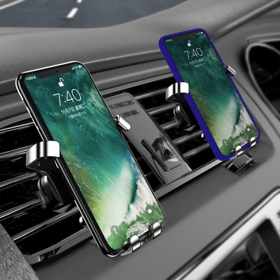 650 Vehicle-mounted Mobile Phone Gravity Bracket Air Outlet Navigation Holder, Color:Paste Black