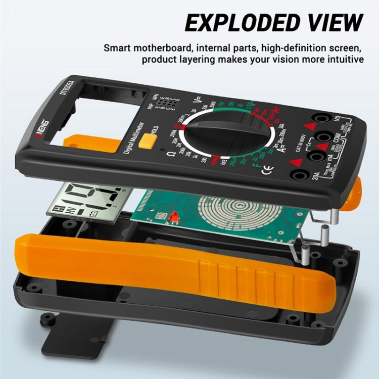 ANENG Automatic High-Precision Intelligent Digital Multimeter, Model:DT9205A HOLD Key(Orange)