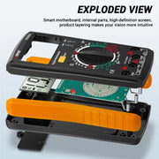 ANENG Automatic High-Precision Intelligent Digital Multimeter, Model:DT9205A HOLD Key(Orange)
