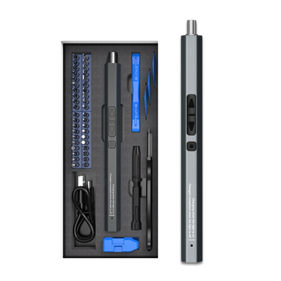 51 In 1 Rechargeable Mini Electric Screwdriver Set With 3LED Lighting(Blue)