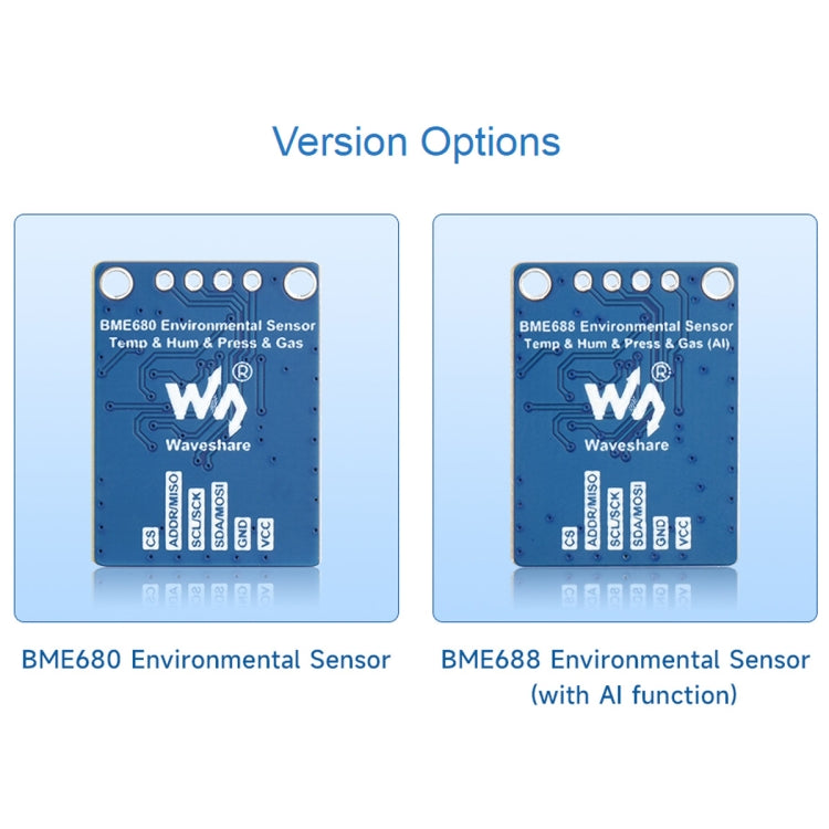 Waveshare BME680  Environmental Sensor Supports Temperature / Humidity / Barometric Pressure / Gas Detection