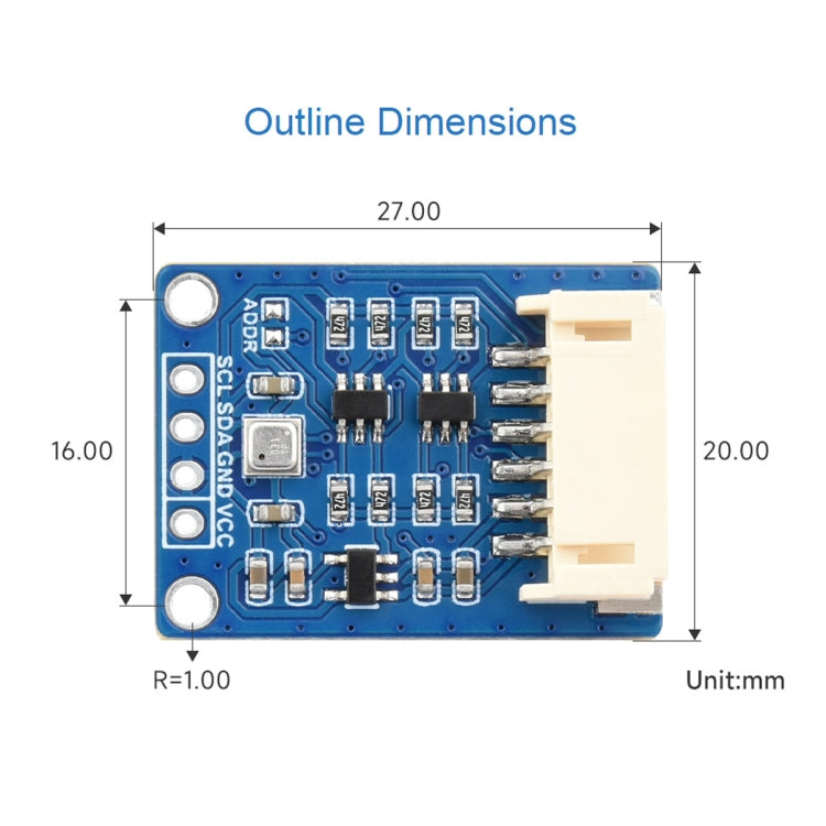 Waveshare BME680  Environmental Sensor Supports Temperature / Humidity / Barometric Pressure / Gas Detection
