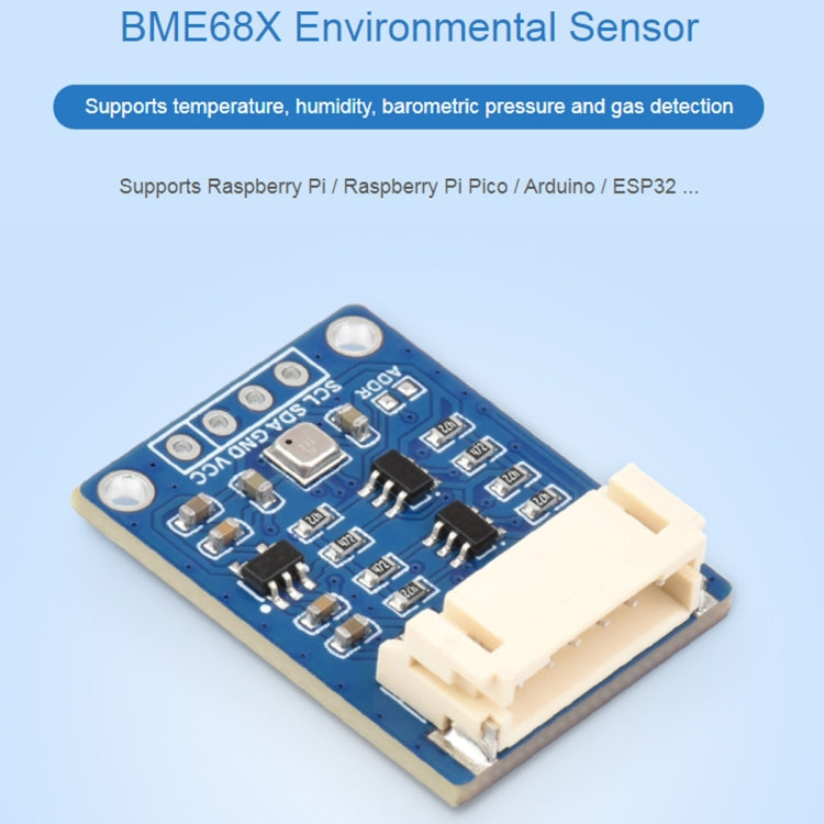 Waveshare BME680  Environmental Sensor Supports Temperature / Humidity / Barometric Pressure / Gas Detection