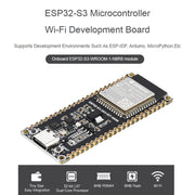 Waveshare ESP32-S3 Microcontroller 2.4GHz Wi-Fi Development Board ESP32-S3-WROOM-1-N8R8 Module Standard Ver. With Pinheader