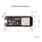Waveshare ESP32-S3 Microcontroller 2.4GHz Wi-Fi Development Board ESP32-S3-WROOM-1-N8R8 Module Standard Ver. With Pinheader