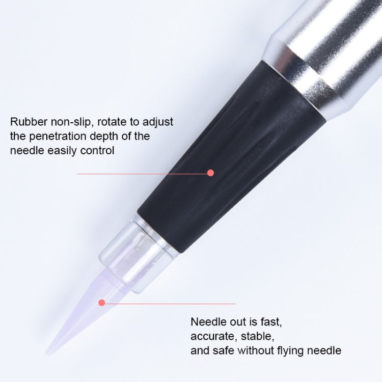 Semi-Permanent Tattoo Pen Apprentice Bleaching Lip Tattoo Eyebrow Instrument(Silver)