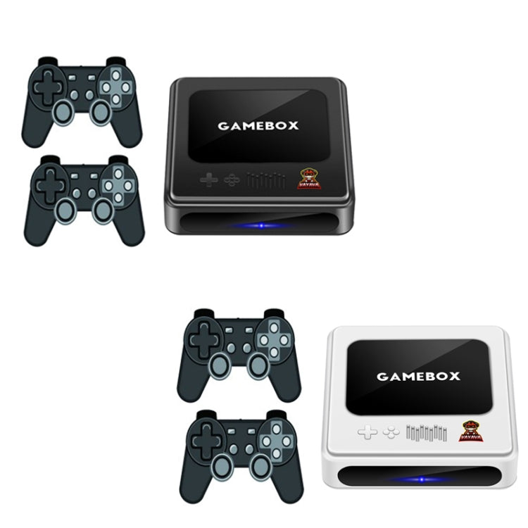 GD10 64G Built-In 30000+ Games Dual System Set-Top Box 3D Home 4K HD  TV Game Console Box EU Plug(Black)