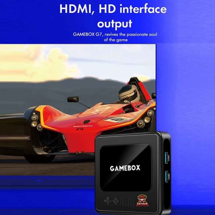 GD10 64G Built-In 30000+ Games Dual System Set-Top Box 3D Home 4K HD  TV Game Console Box EU Plug(Black)