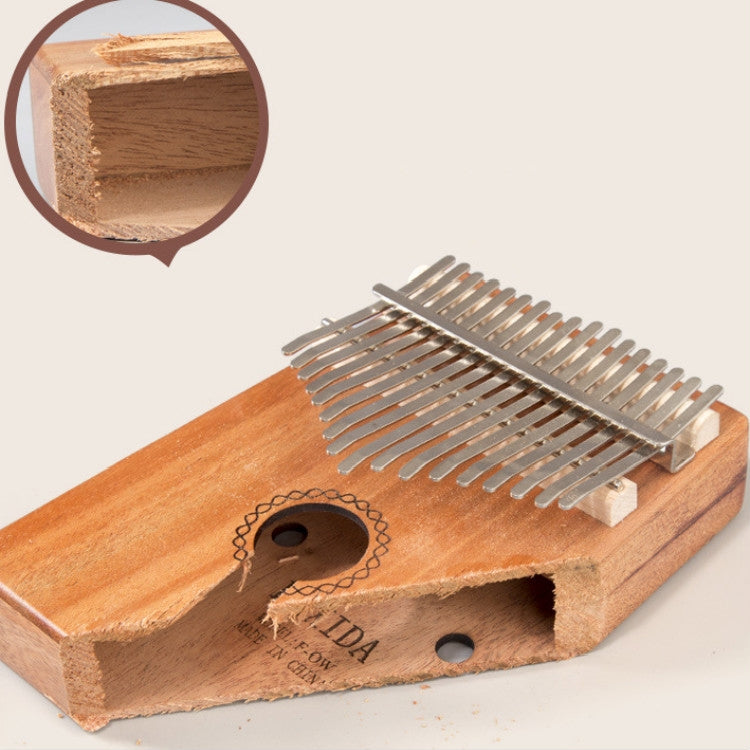 17-tone Kalimba Portable Thumb Piano, Style:Mahogany-Classic Deer