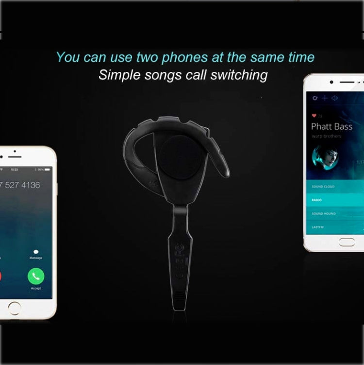 ex-01 Bluetooth 4.1 Business Hanging Ear Bluetooth Earphone(Black)