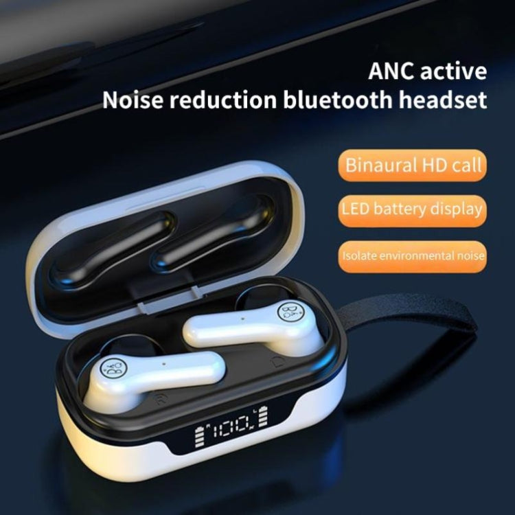 ANC PRO Touch 5.0TWS Master-slave Switch Wireless Bluetooth Headset Intelligent Noise Cancelling(White)