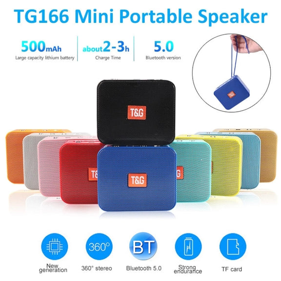 T&G TG166 Color Portable Wireless Bluetooth Small Speaker(Pink)
