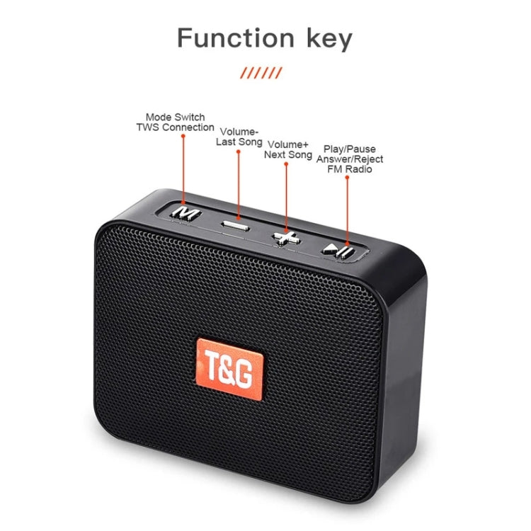 T&G TG166 Color Portable Wireless Bluetooth Small Speaker(Pink)