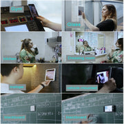 Wall-mounted iPad Magnetic Adsorption Universal Sticker Mobile Phone Wall Bracket(White B)