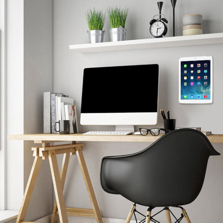 Wall-mounted iPad Magnetic Adsorption Universal Sticker Mobile Phone Wall Bracket(White A)