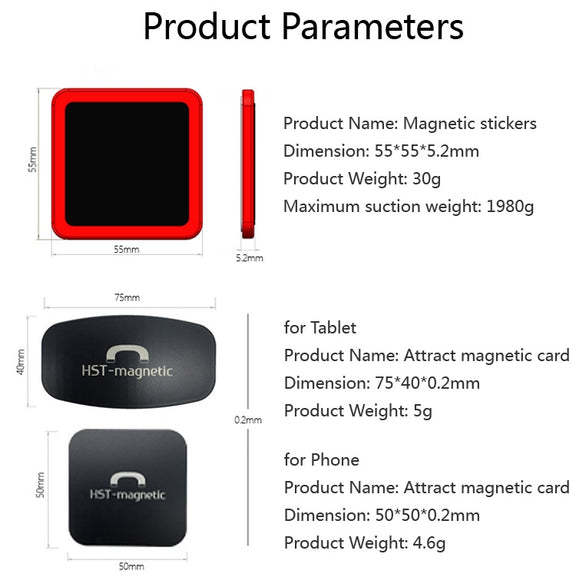 Wall-mounted iPad Magnetic Adsorption Universal Sticker Mobile Phone Wall Bracket(Black A)