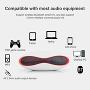 3D Stereo Mini Rugby Shape Bluetooth Speaker with TF Card Slot(Red)