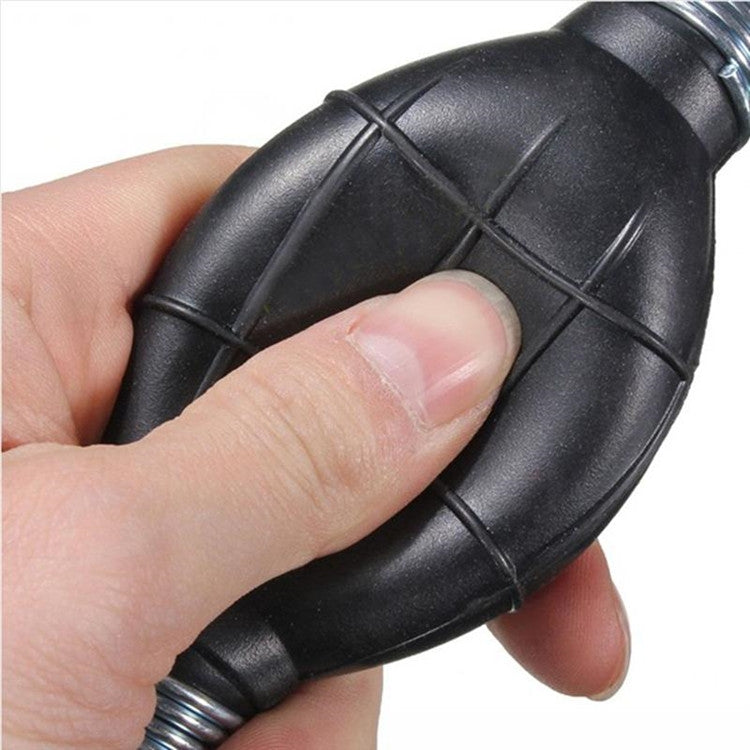 Universal Car Boat Motor Motorcycle Gasoline Pump Spherical Rubber Manual Fuel Pump, Size:12mm(Black)