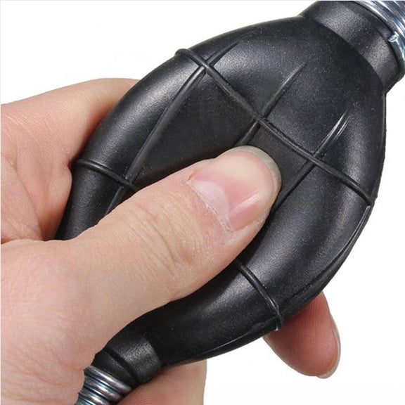 Universal Car Boat Motor Motorcycle Gasoline Pump Spherical Rubber Manual Fuel Pump, Size:12mm(Black)