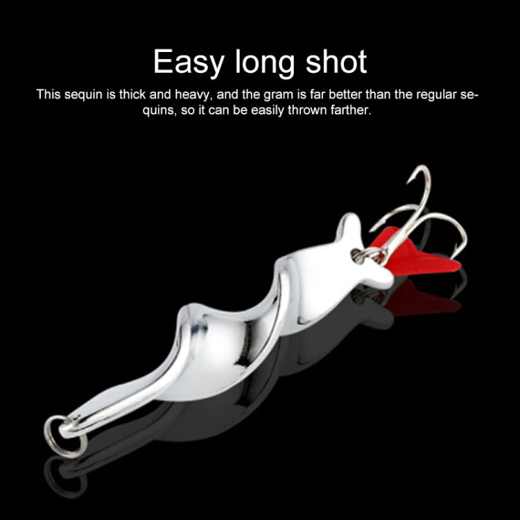 Rotating Metal Spinner Fishing Lure Hard Baits Fish Hook Tackle, Weight:21g