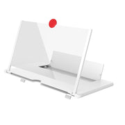 10 inch Pull-out Typed Ultra-clear 3D Mobile Phone Screen Stretching Bracket Amplifier(White)