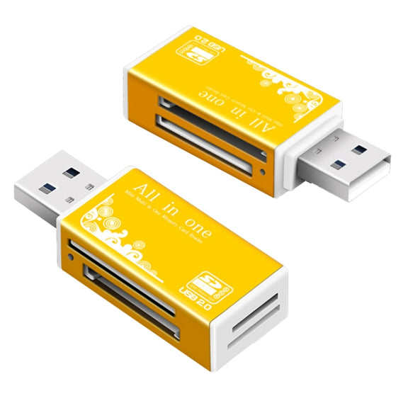 Multi in 1 Memory SD Card Reader for Memory Stick Pro Duo Micro SD,TF,M2,MMC,SDHC MS Card(Blue)
