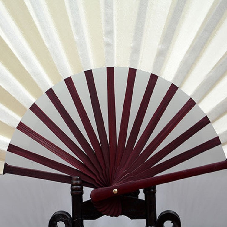 8 inch Pure Color Blank Silk Cloth Folding Fan Chinese Style Calligraphy Painting Fan(Black)