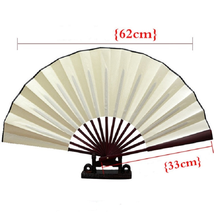 10 inch Pure Color Blank Silk Cloth Folding Fan Chinese Style Calligraphy Painting Fan(Black)