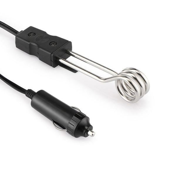Portable 12V/24V Electric Car Boiled Immersion Water Heater Traveling Camping Picnic, Voltage:12V(Black)