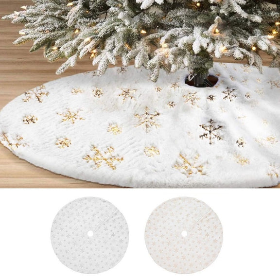 Christmas Tree Plush Sequin Embroidered Bottom Decorative Skirt, Size:120cm(Silver)