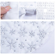 Christmas Tree Plush Sequin Embroidered Bottom Decorative Skirt, Size:120cm(Silver)