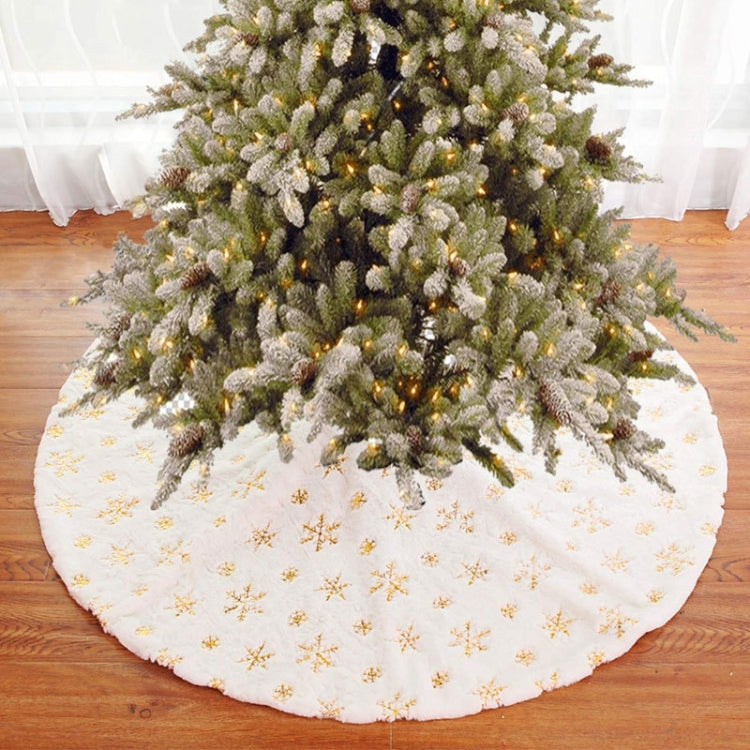 Christmas Tree Plush Sequin Embroidered Bottom Decorative Skirt, Size:120cm(Silver)