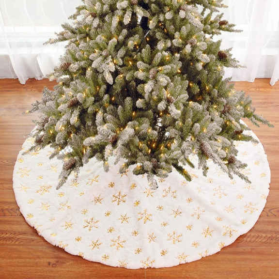 Christmas Tree Plush Sequin Embroidered Bottom Decorative Skirt, Size:120cm(Silver)