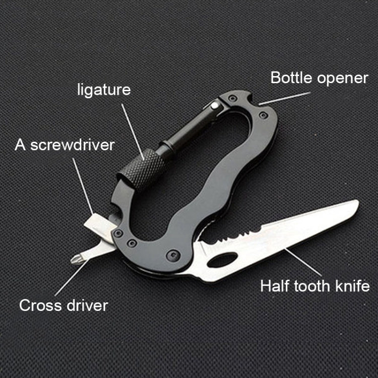 External Multi-function Carabiner D-type Hanging Keychain