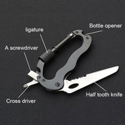 External Multi-function Carabiner D-type Hanging Keychain