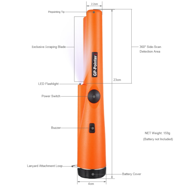 GP-Pointer S Metal Detector Gold Detector Pointer Pinpointing(Orange) Random Package Delivery