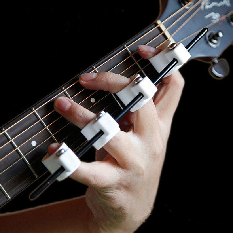 Four-finger Finger Expander Guitar Ukulele Piano Span Practice Finger  Cover, Specification:Standard Bold Edition(White)
