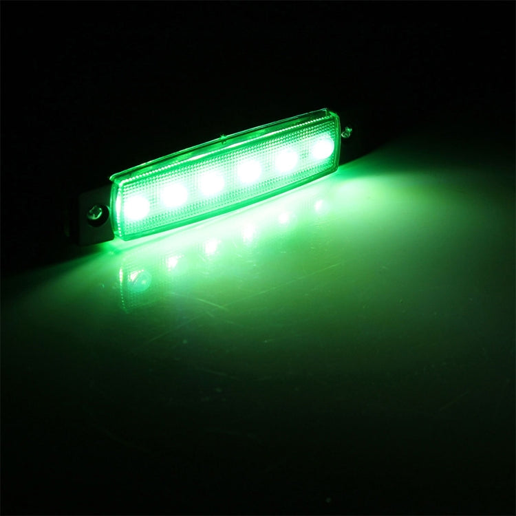 4 PCS 12V 6 SMD Auto Car Bus Truck Wagons External Side Marker Lights LED Trailer Indicator Light Rear Side Lamp(Green)