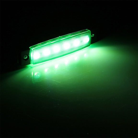4 PCS 12V 6 SMD Auto Car Bus Truck Wagons External Side Marker Lights LED Trailer Indicator Light Rear Side Lamp(Green)