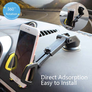 Car Phone Holder Car Air Outlet Mobile Phone Holder Suction Cup Navigation Instrument Panel General, Style:2 in 1(Blue)