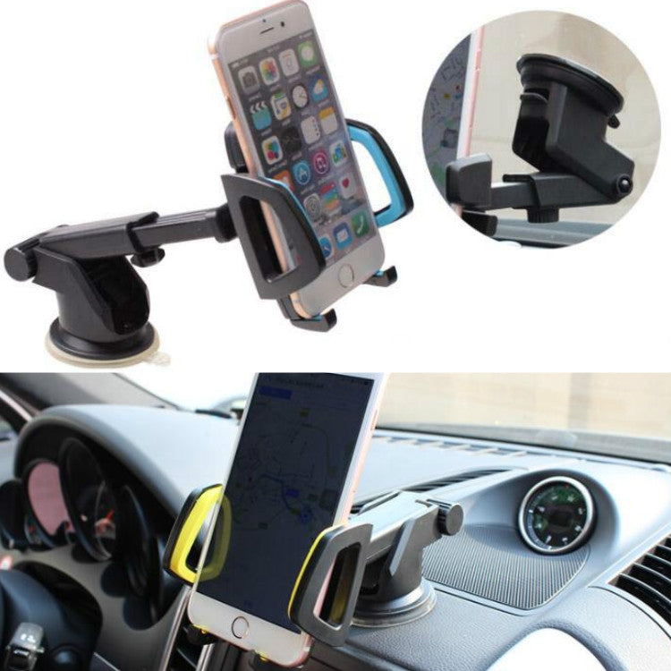 Car Phone Holder Car Air Outlet Mobile Phone Holder Suction Cup Navigation Instrument Panel General, Style:3 in 1(Blue)