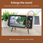 Q02 Retro Desktop Lazy Live TV Phone Holder for 4.7~6.2 inch Display Mobile Phone(Brown)