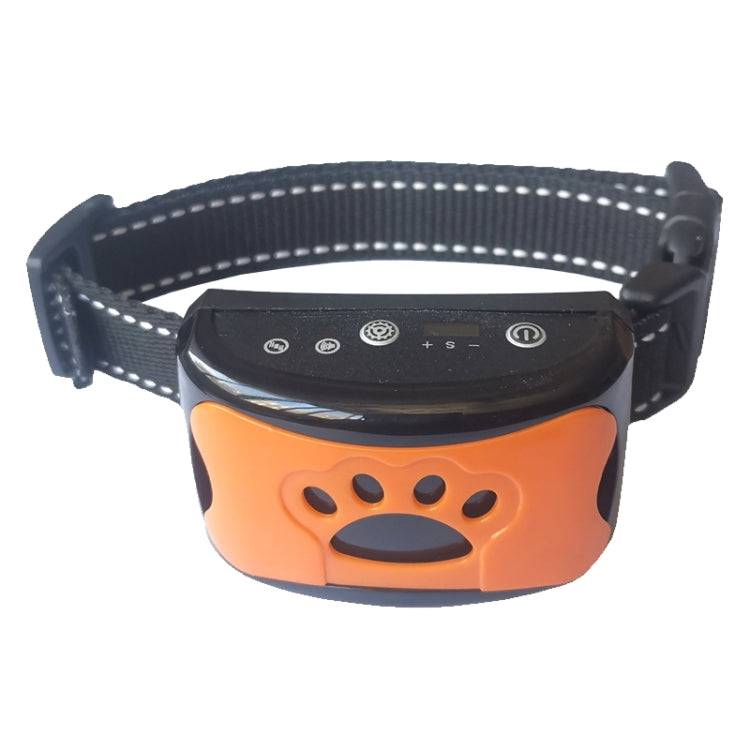 Rechargeable Water-resistant Intelligent Identification Automatic Lock Bark Stop(Orange)
