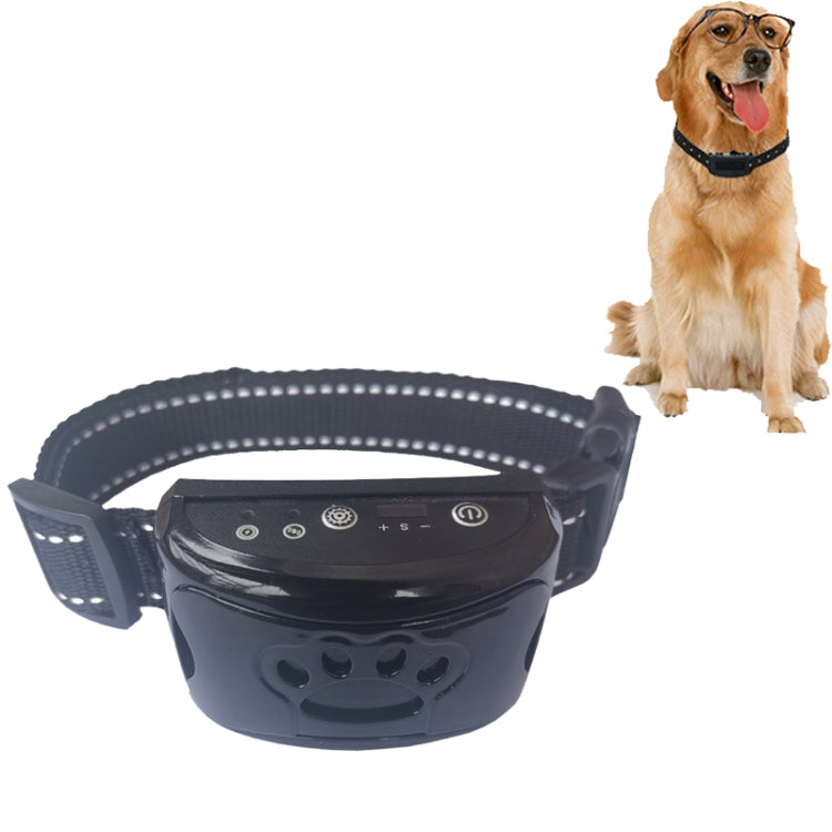 Rechargeable Water-resistant Intelligent Identification Automatic Lock Bark Stop(Bright Black)